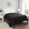 Hastings Home Quilt Coverlet with Basket Weave Quilted Pattern Lightweight Bedding for All Seasons (King, Black) 230352SKY - alternate 1